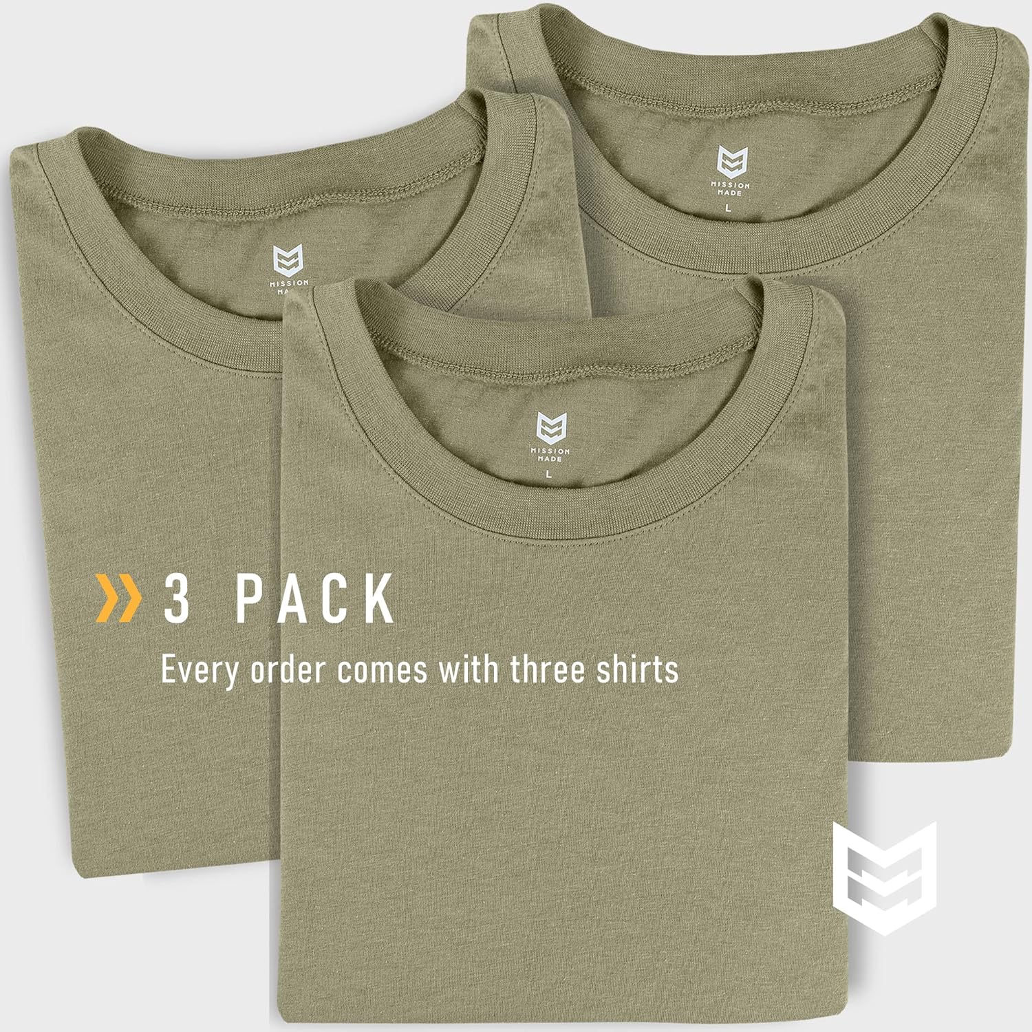 Mission Made Crew Neck T-Shirts (3 Pack) Tagless Tactical Military Tees for Men: Clothing, Shoes & Jewelry