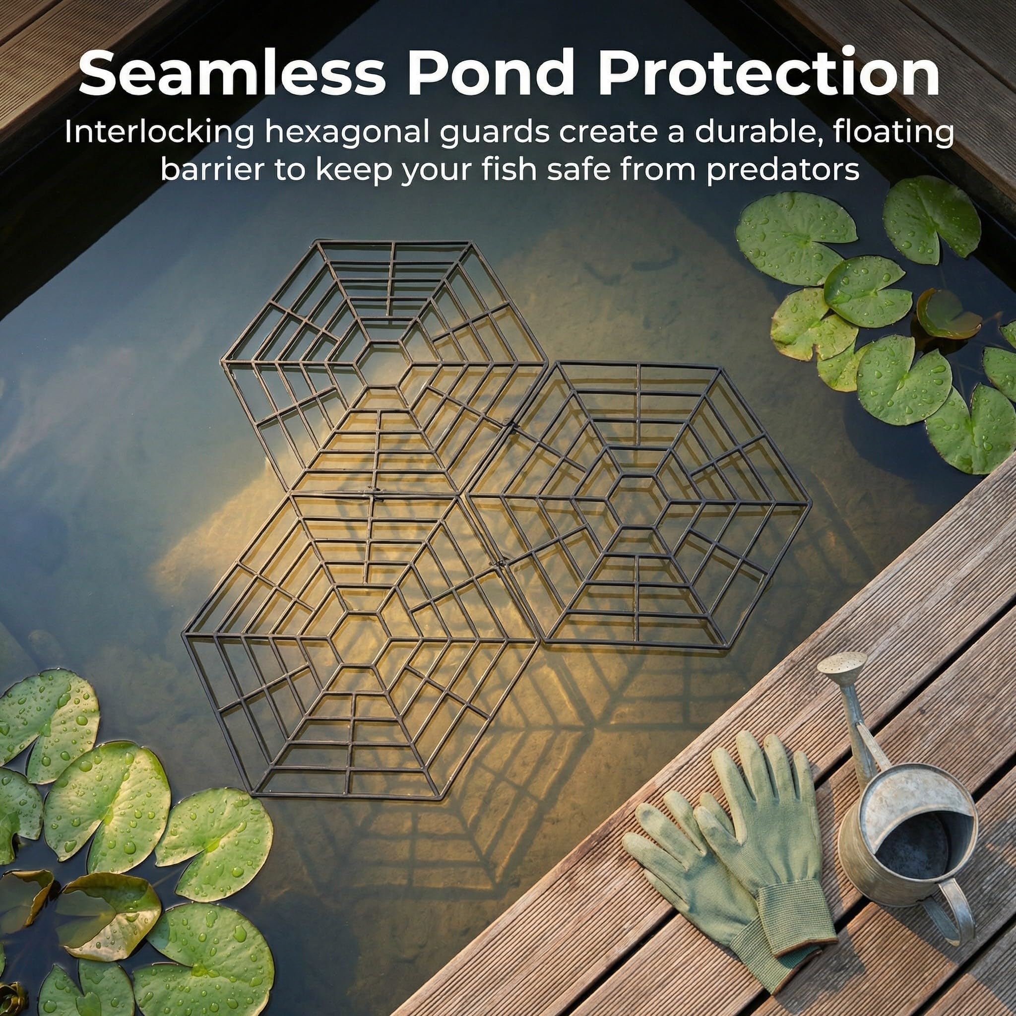 40 Unidades Red Resistente a Aves y Garzas de Protección Hexagonal de Plástico para Estanques y Acuarios Adecuado para Proteger en Exteriores