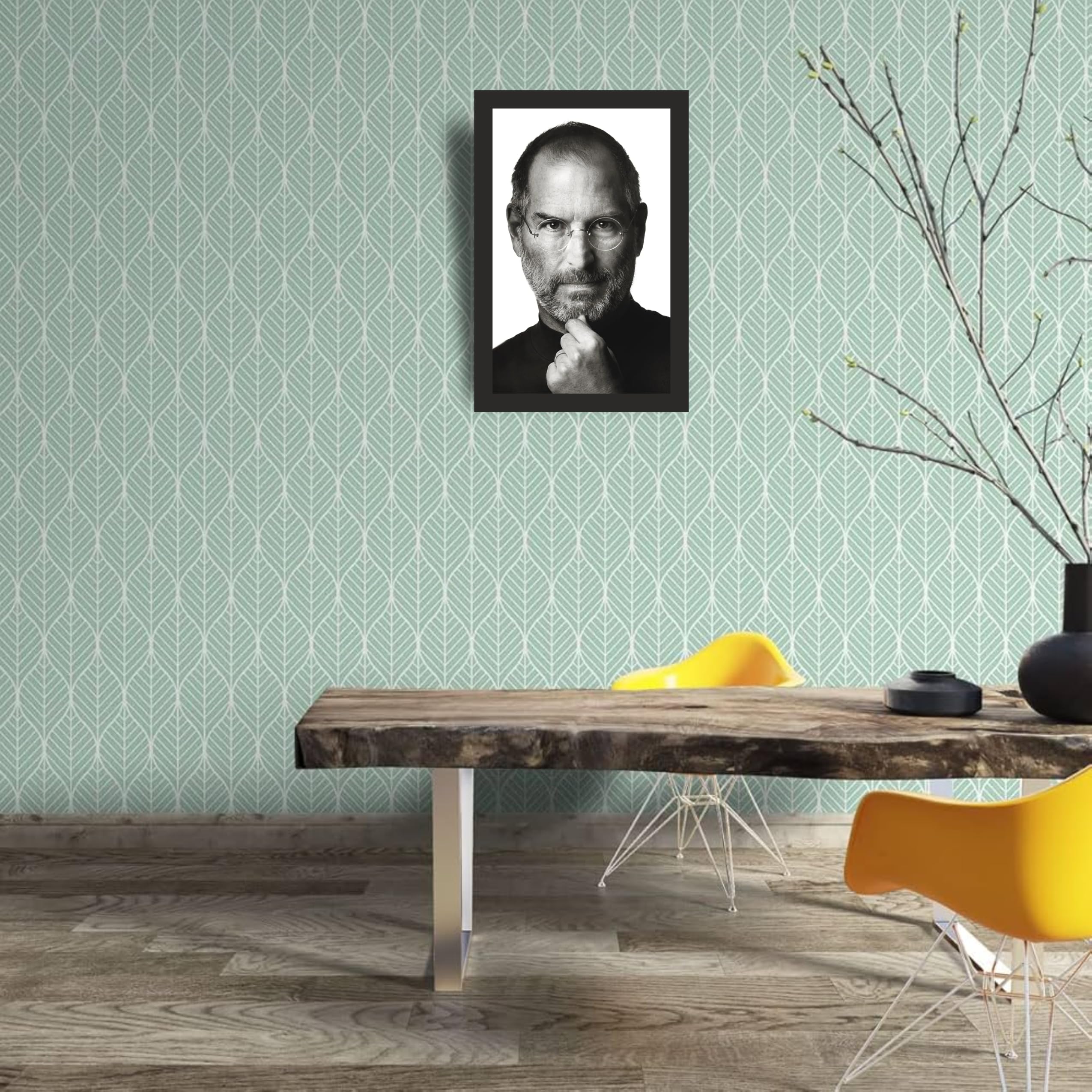 Black & White Visionary Entrepreneur Portrait Wall Art