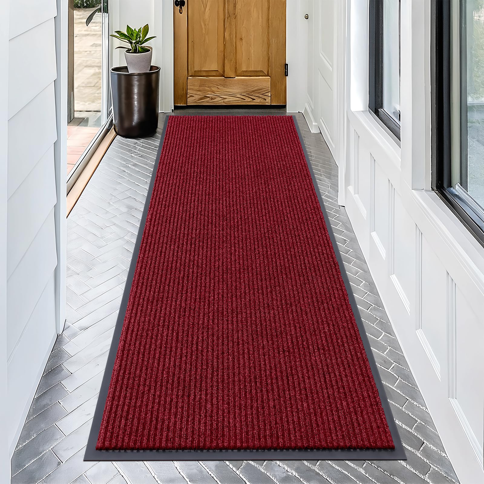 OLANLY Front Door Mat Indoor Outdoor Entrance, Waterproof Heavy Duty Doormat, Fade Resistant, Low Profile, Easy Clean Patio Porch Welcome Floor Mats for Entry, 29.5x17, Beige — view 86