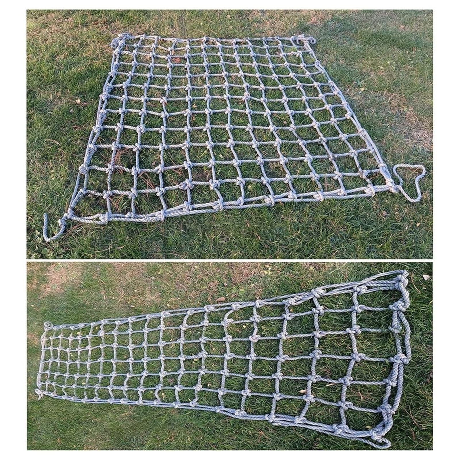 Kletter-Sicherheitsnetz, 12 mm, 3 x 5 m, langlebiges Seil, Leiternetz für Balkon und Geländer, Outdoor-Sicherheitsausrüstung für Kinder und Haustiere, starke Klettersicherheitslösung