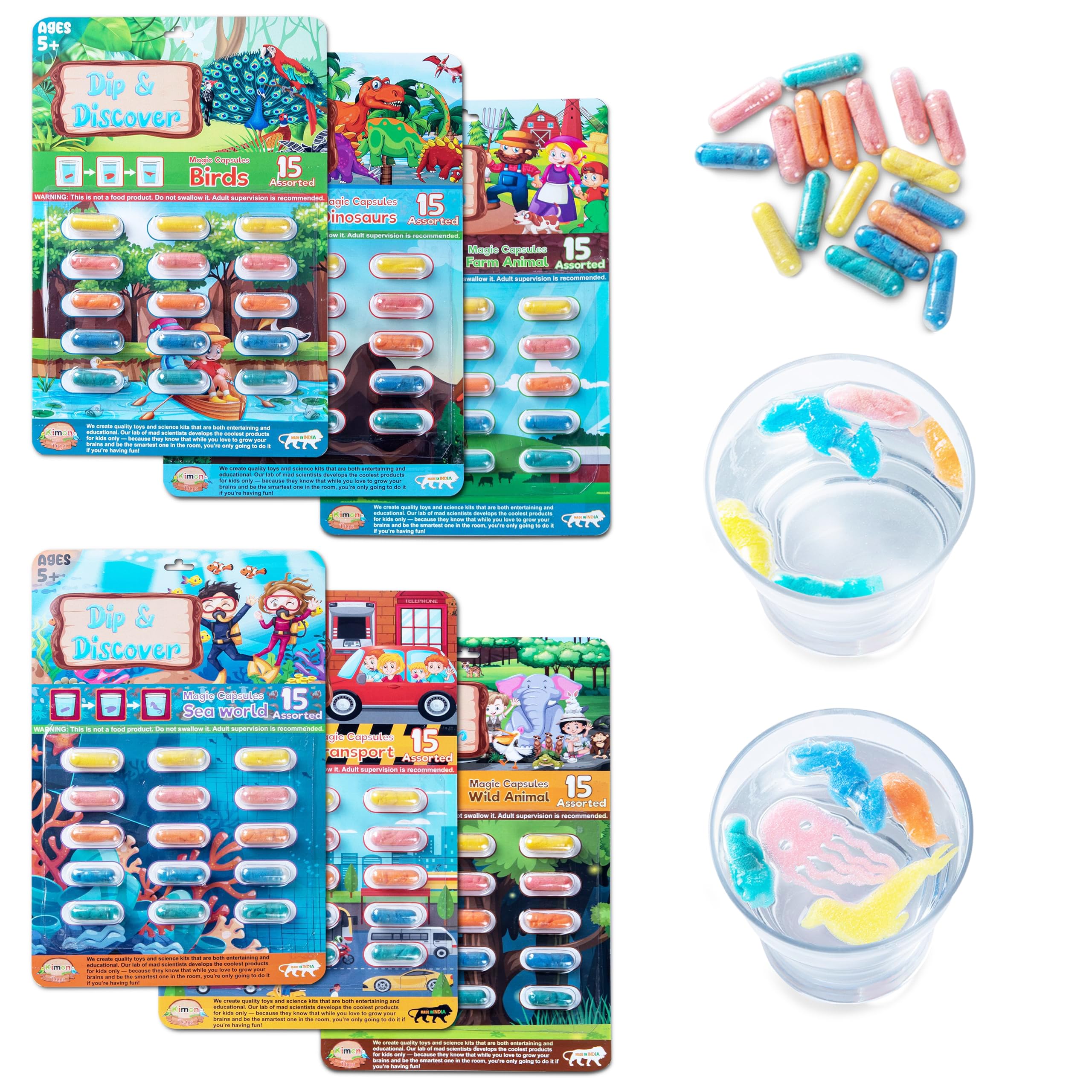 Dip & Discover Grow in Water Magic Capsules Fun & Learn Bath Toy Birthday Party Return Gifts Summer Fun Real Designs Surprise Toy for Boys & Girls 15 Capsules Per Set (Pack of 6) (B0CP117WVQ) Amazon Price History, Amazon Price Tracker