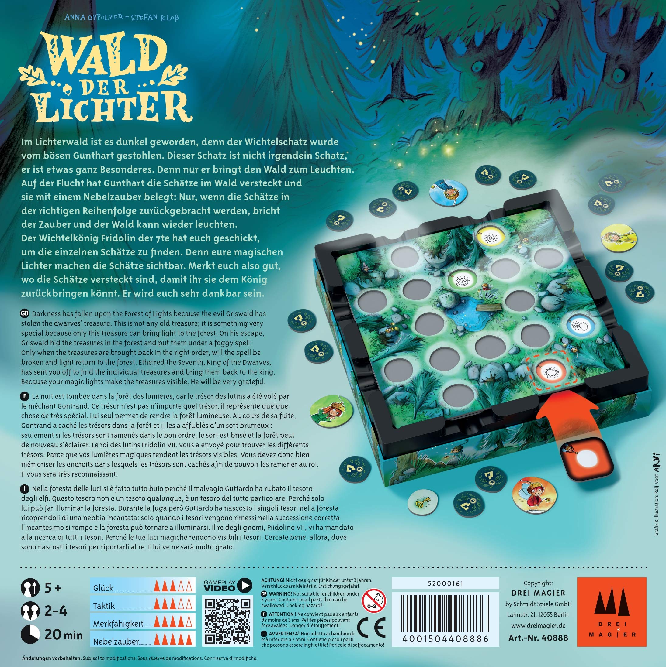Schmidt Spiele 40888 Wald der Lichter. DREI Magier Kinderspiel