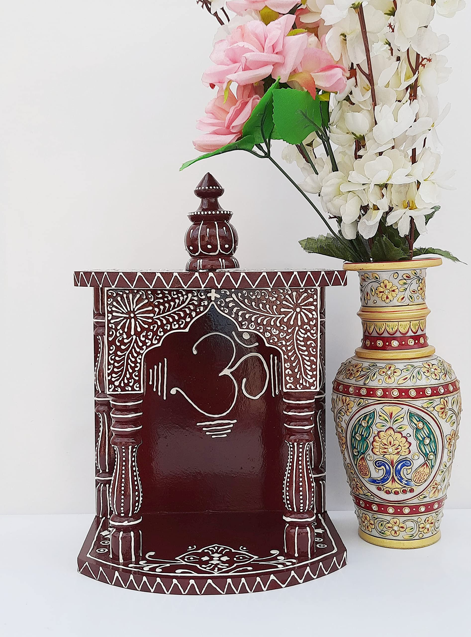Buy Samriddhi Arts And Crafts Wooden Religious Temple Mandir for Home