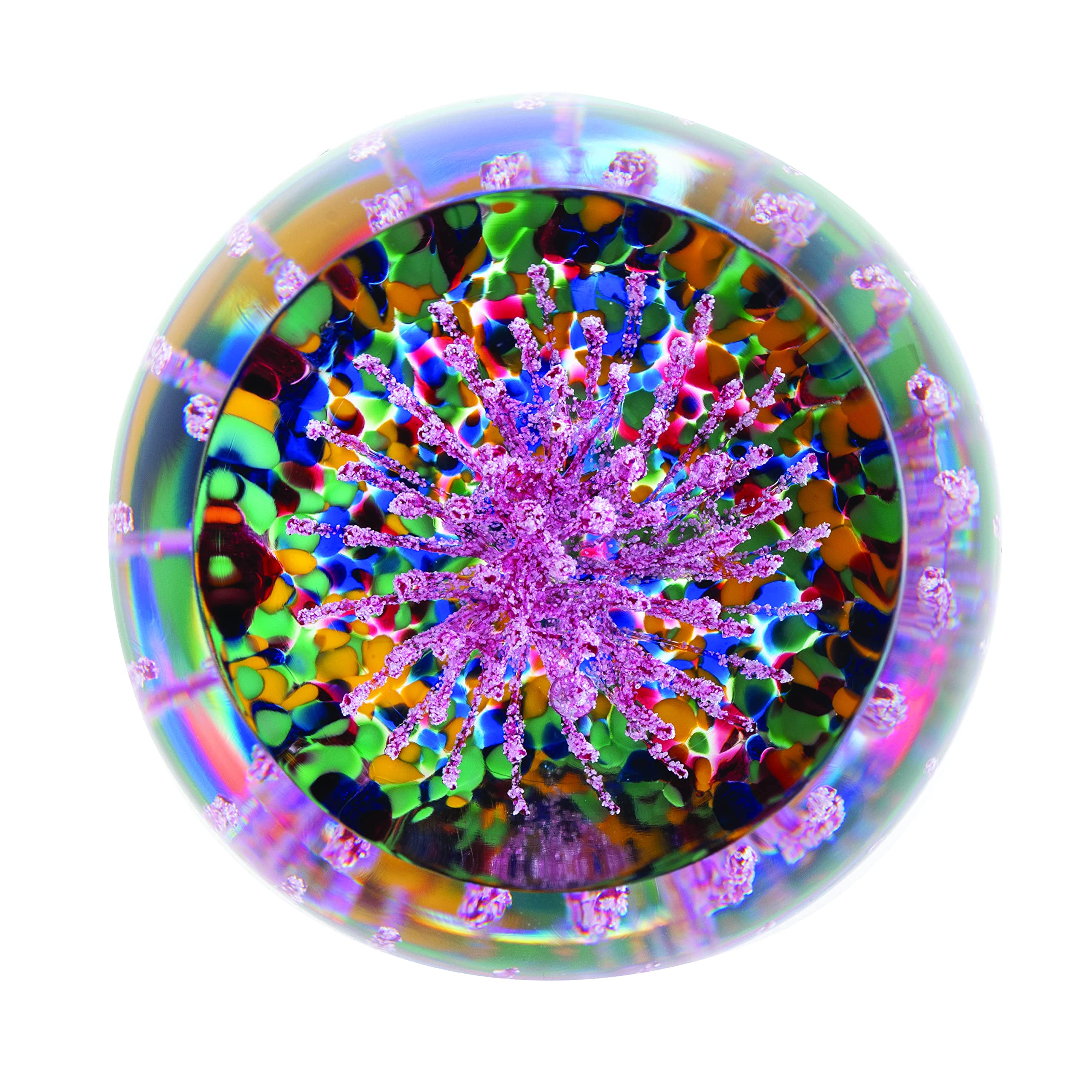 Caithness Glass Party Poppers Pink Paperweight | Handcrafted Glass Paperweight | Made in Scotland | Gift or Collectable