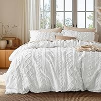 Vista 1 de Bedsure Funda de Edredón Bohemia Tamaño Full, Suave y Cómoda, Diseño Elegante Bohemio, Ropa de Cama Bohemia para Decoración, Funda de 03 - Blanco