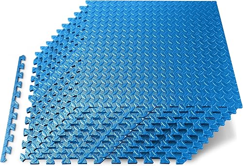 Thick Puzzle Exercise Mat Foam Interlocking Tiles Protect Floors from Gym Equipment Exercise, Durable Non-Skid Texture, Kid Baby Family Safe Easy to