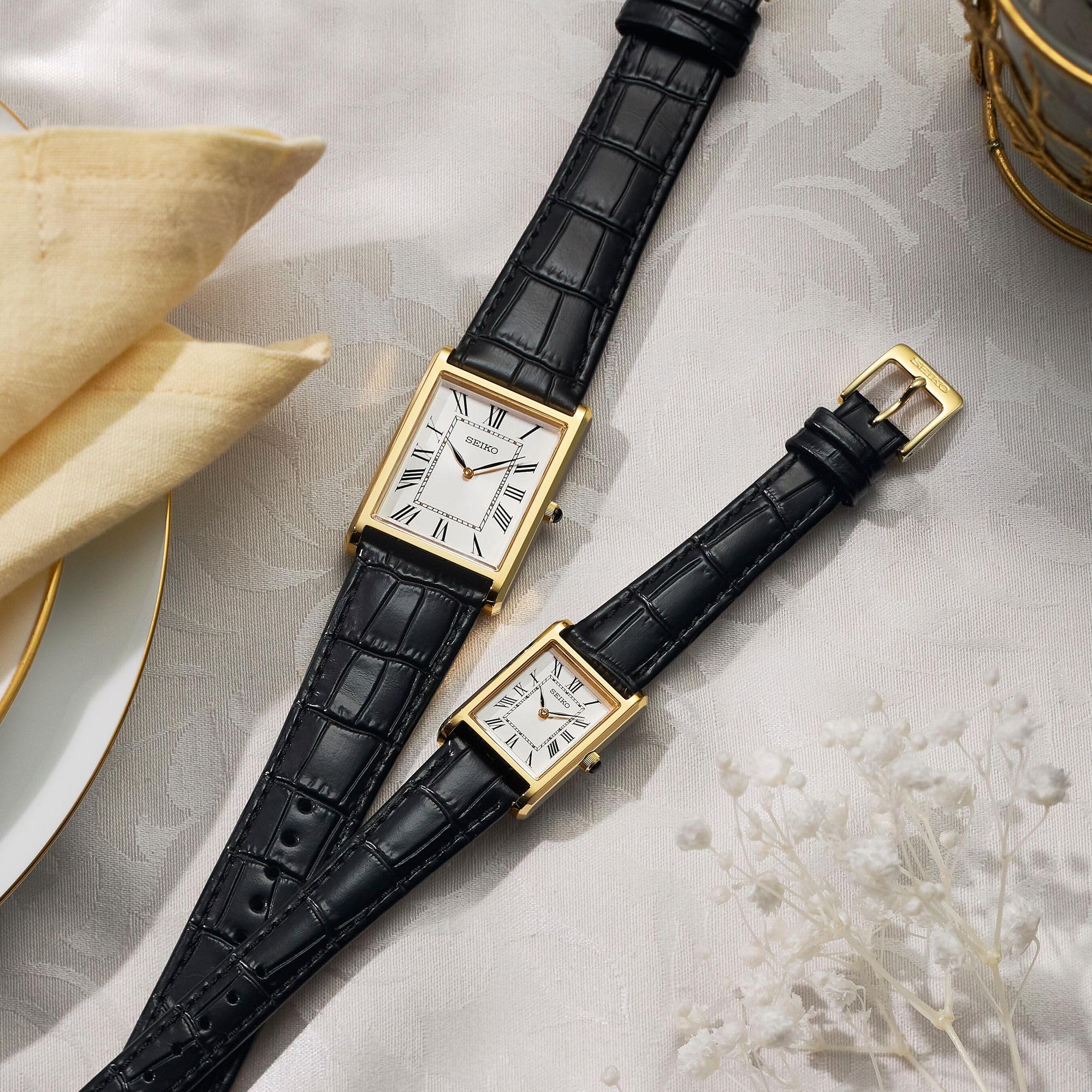 Seiko SWR104P1 - Męski zegarek analogowy ze skórzanym paskiem
