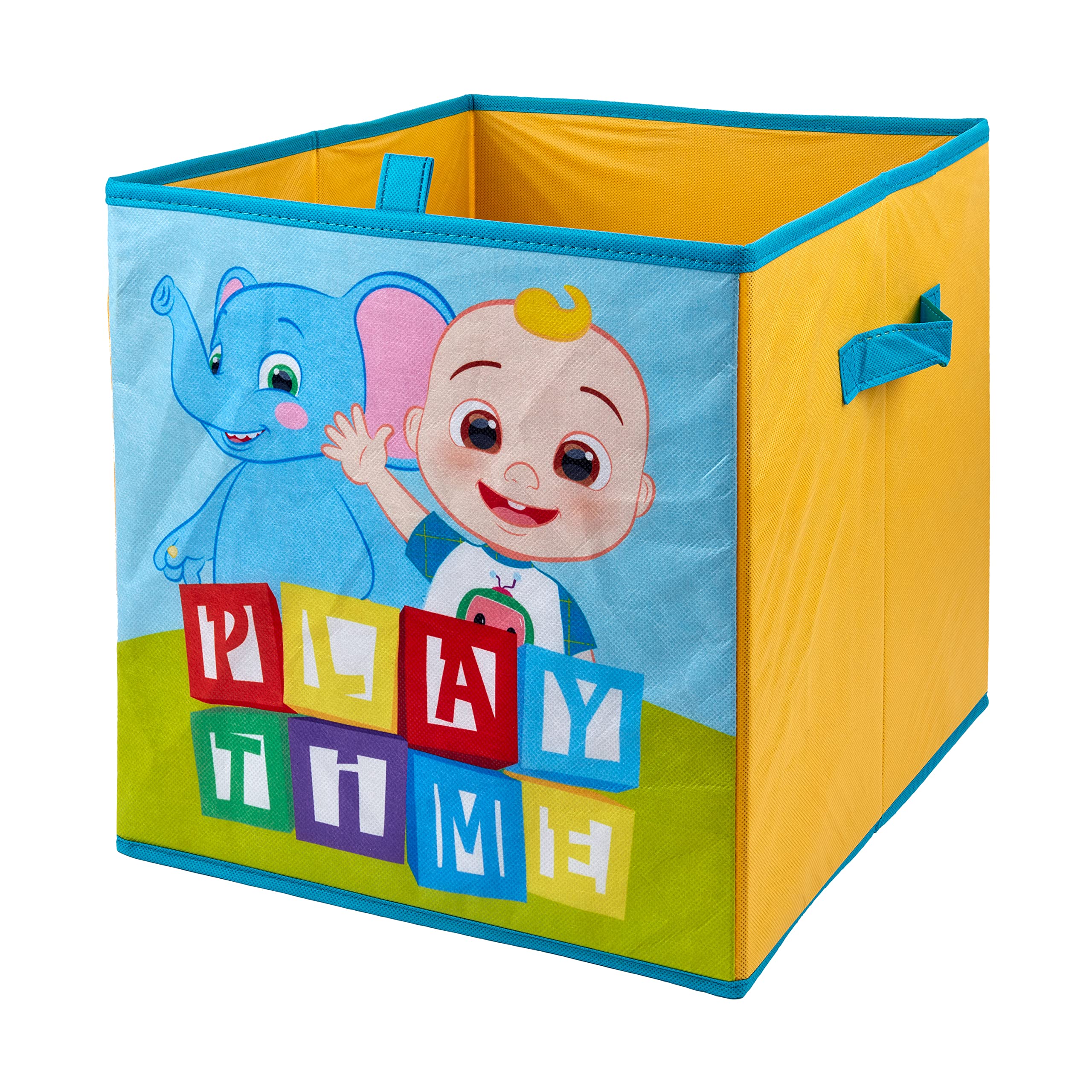 HOX Cocomelon Foldable Storage Boxes with Handles | Durability & Fabric Collapsible Chest/Cubes Storage | Compatible Kallax Furniture | For Organizer Kids Room & Playroom