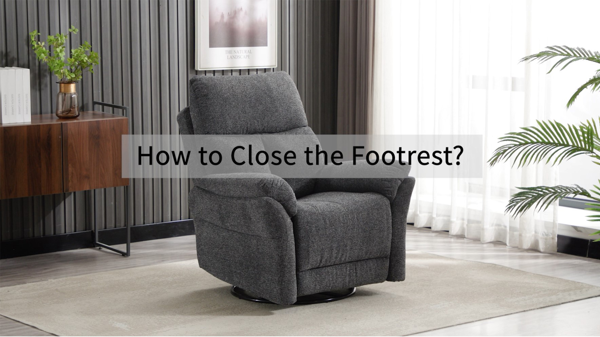 ANJ Swivel Rocker Fabric Recliner Chair Reclining Chair Manual