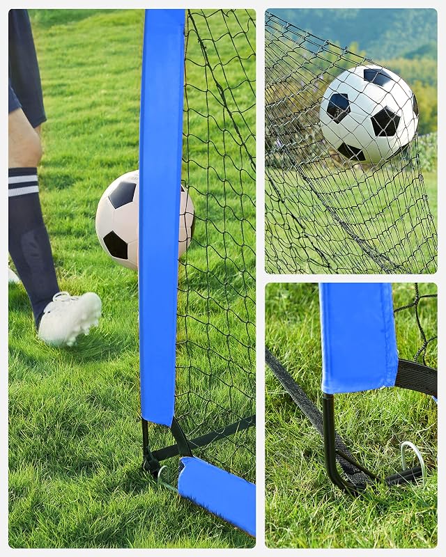 SONGMICS Gyerek Futballkapu Szett 2 db Felfújható Kapu 90x120x90 cm Kerthez Strandra