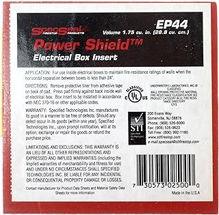 Specseal EP44 Power Shield Electrical Box Insert Fire Block Pad