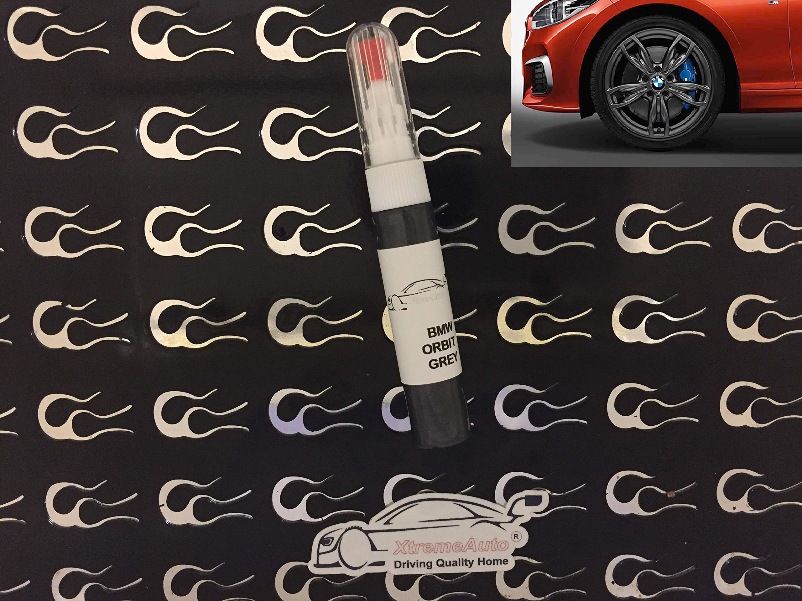 Xtremeauto Touch Up Orbit Grey Paint Alloy Wheel Repair Kit 15Ml Scratch Curb Chip Needle & Brush Precision (Touch Up)