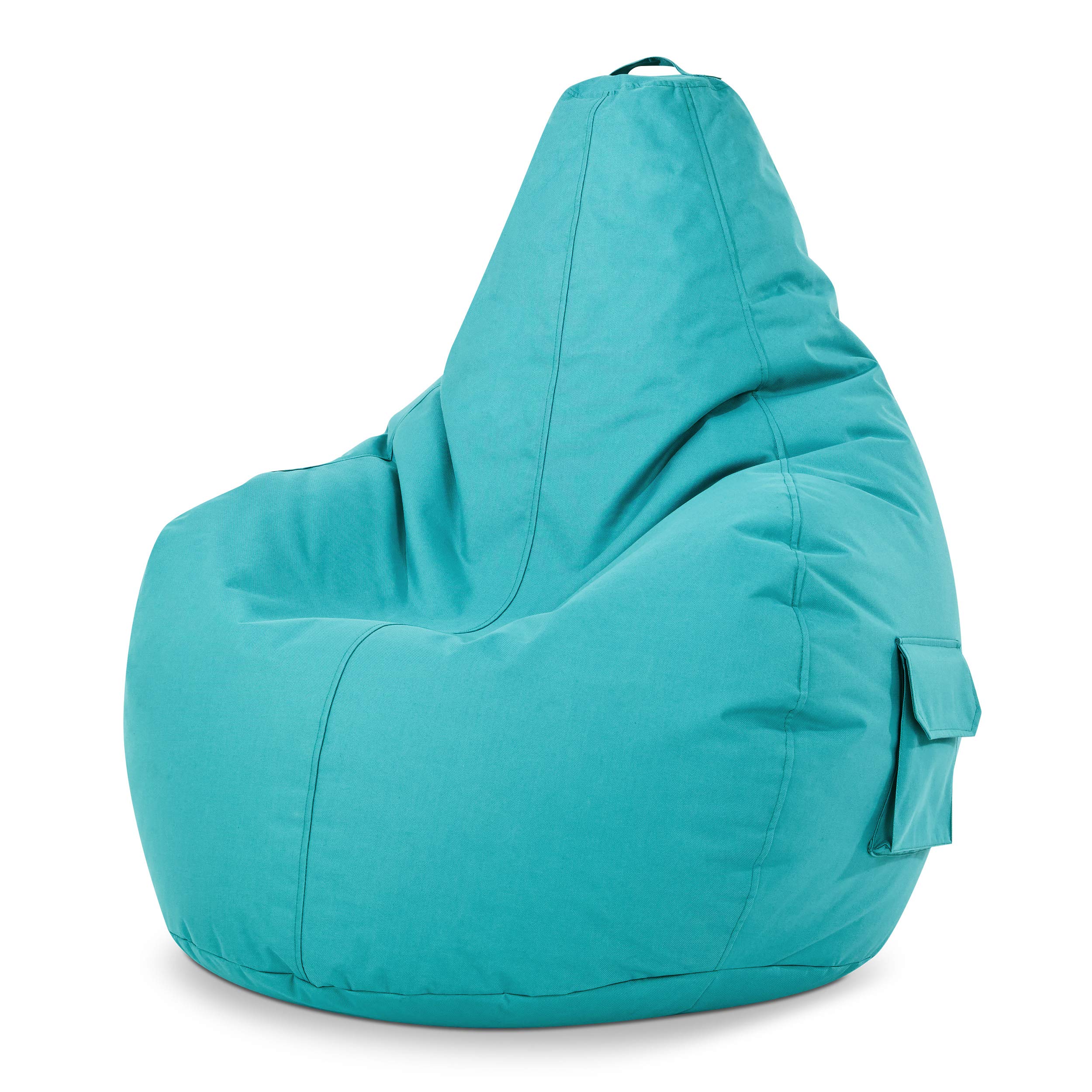 Green Bean Sitzsack Cozy mit Rückenlehne 80x70x90cm Gaming Chair 230L EPS-Perlen Füllung Waschbar Wetterfest Aquamarin