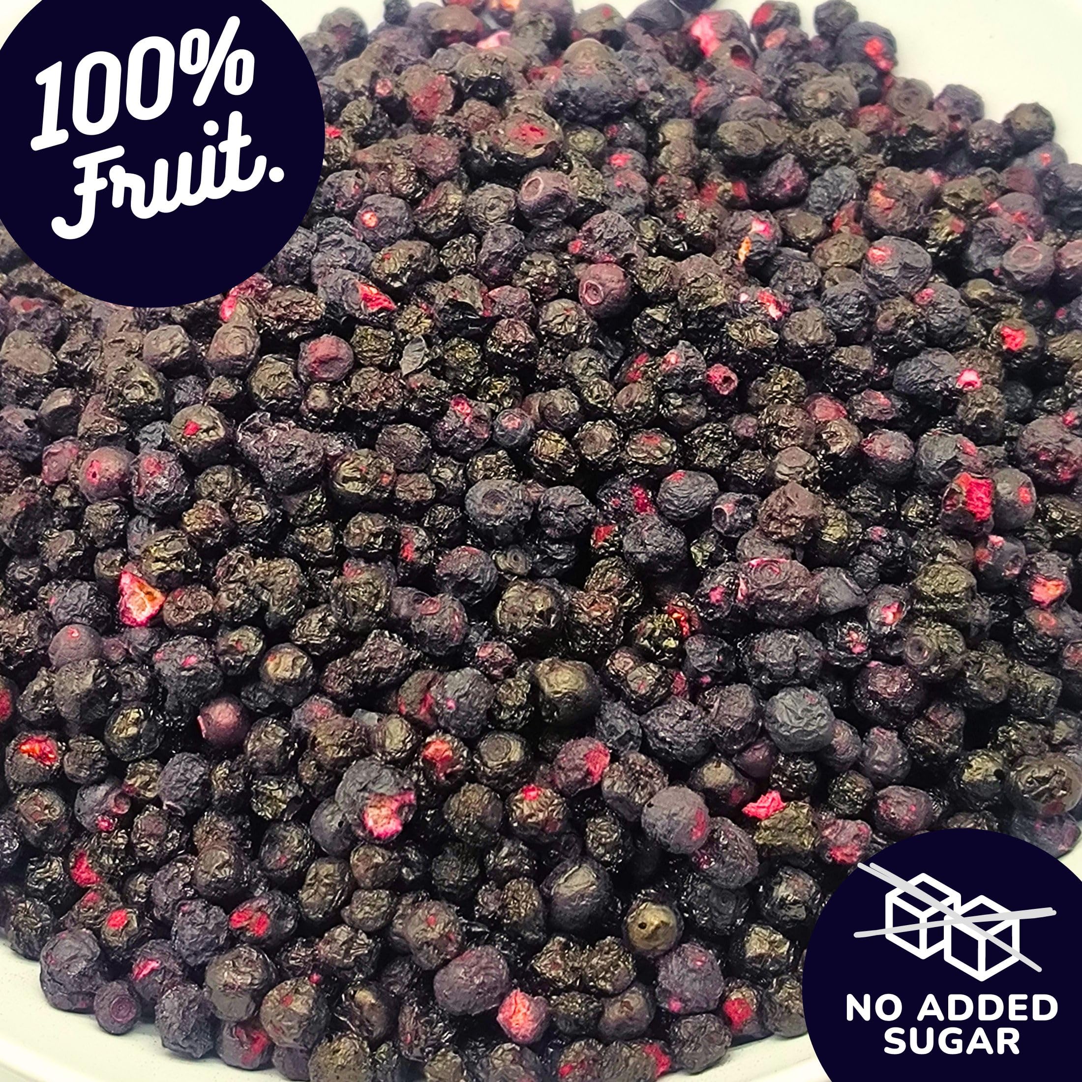 BULK & Tasty. Gefriergetrocknete Heidelbeeren 600g Ganze - Trockenfrüchte Dried Wild Blueberry 100% Pur - Früchte Snack Wilde Gefriergetrocknete Beeren - Getrocknete Heidelbeeren