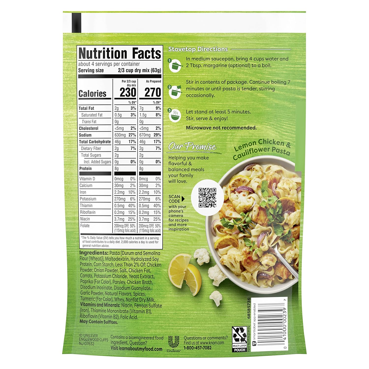 Knorr Pasta Sides For a Delicious Easy Pasta Meal Chicken Fettuccine No Artificial Flavors Or Preservatives 8.6 oz, 7 Count (Pack of 2)