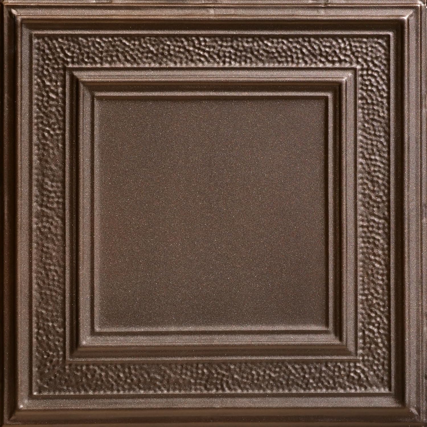 Shanko SKPC509 County Cork Stamped Metal Lay-in Tin Ceiling Tile (Covers/ 48 sq. ft.), Bronze, Pack of 12 Pack of 12 (Lay-in) Bronze
