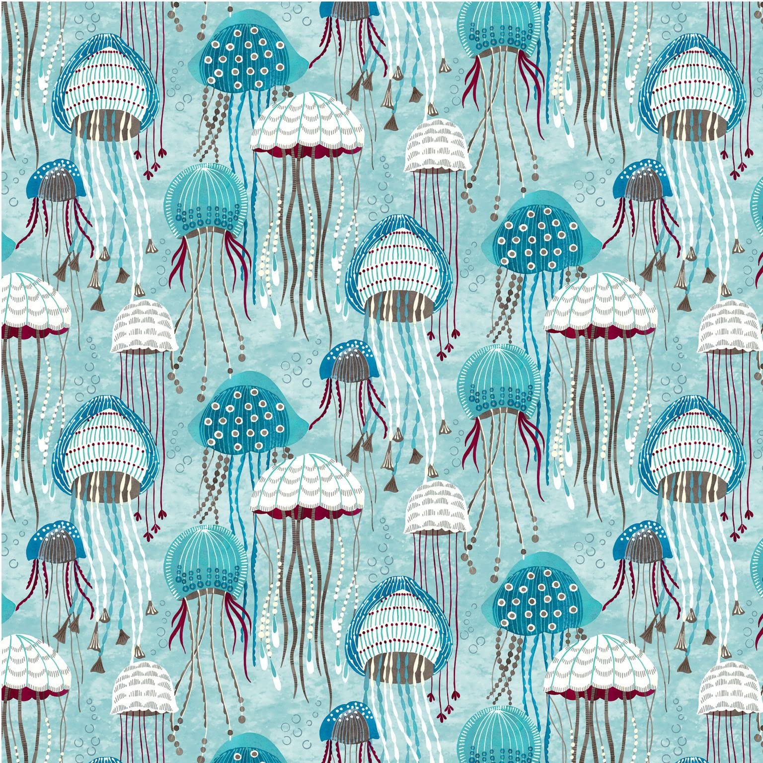 Michael Miller Jolly Jellyfish, Aqua