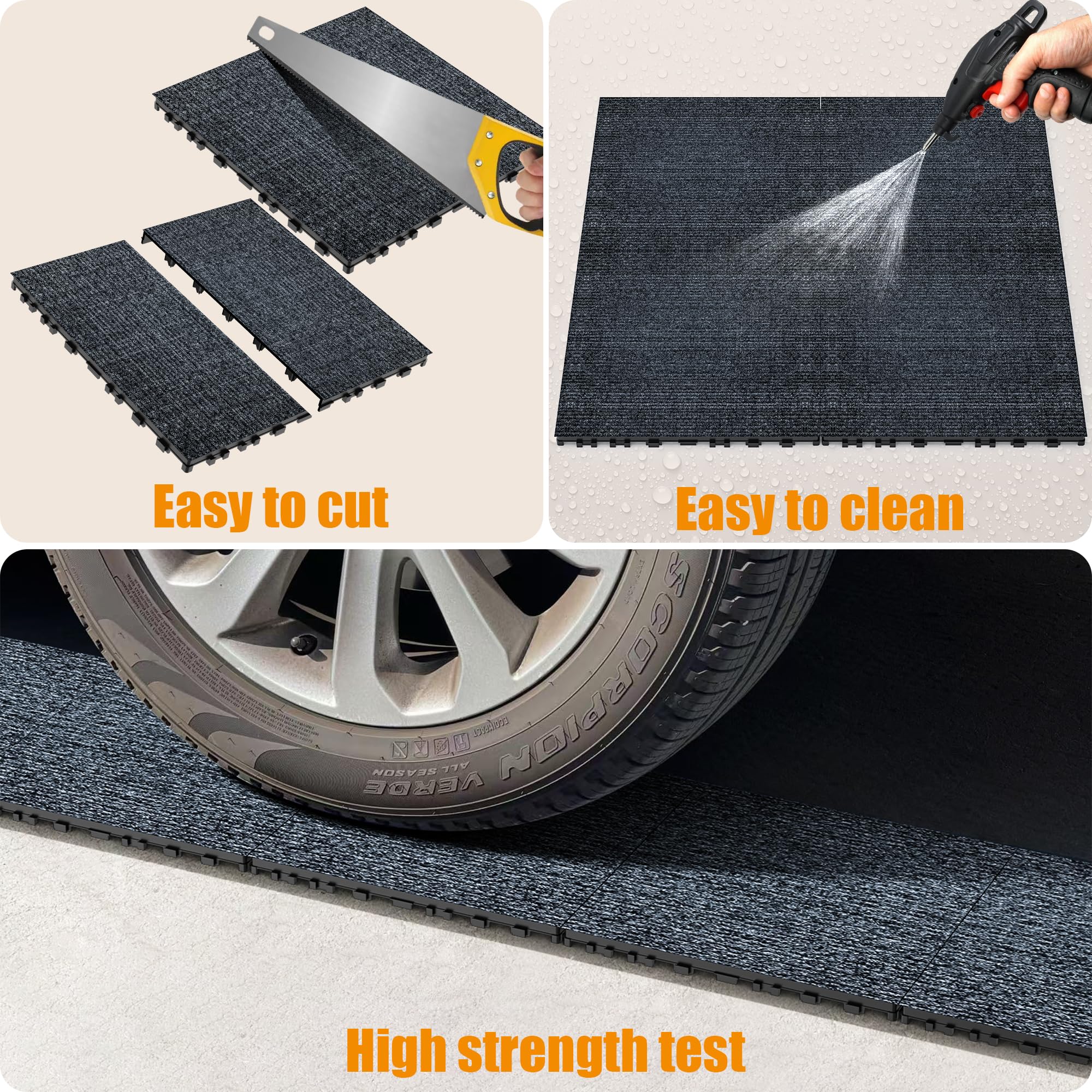 Teppichfliesen Selbstliegend, 30 * 30 cm Klebefliesen Boden, Rutschfeste Selbstklebende Quadrate Teppichbodenfliesen, Ruhiger, karierter Teppich für Büros und gewerbliche Nutzung (4 Stück)