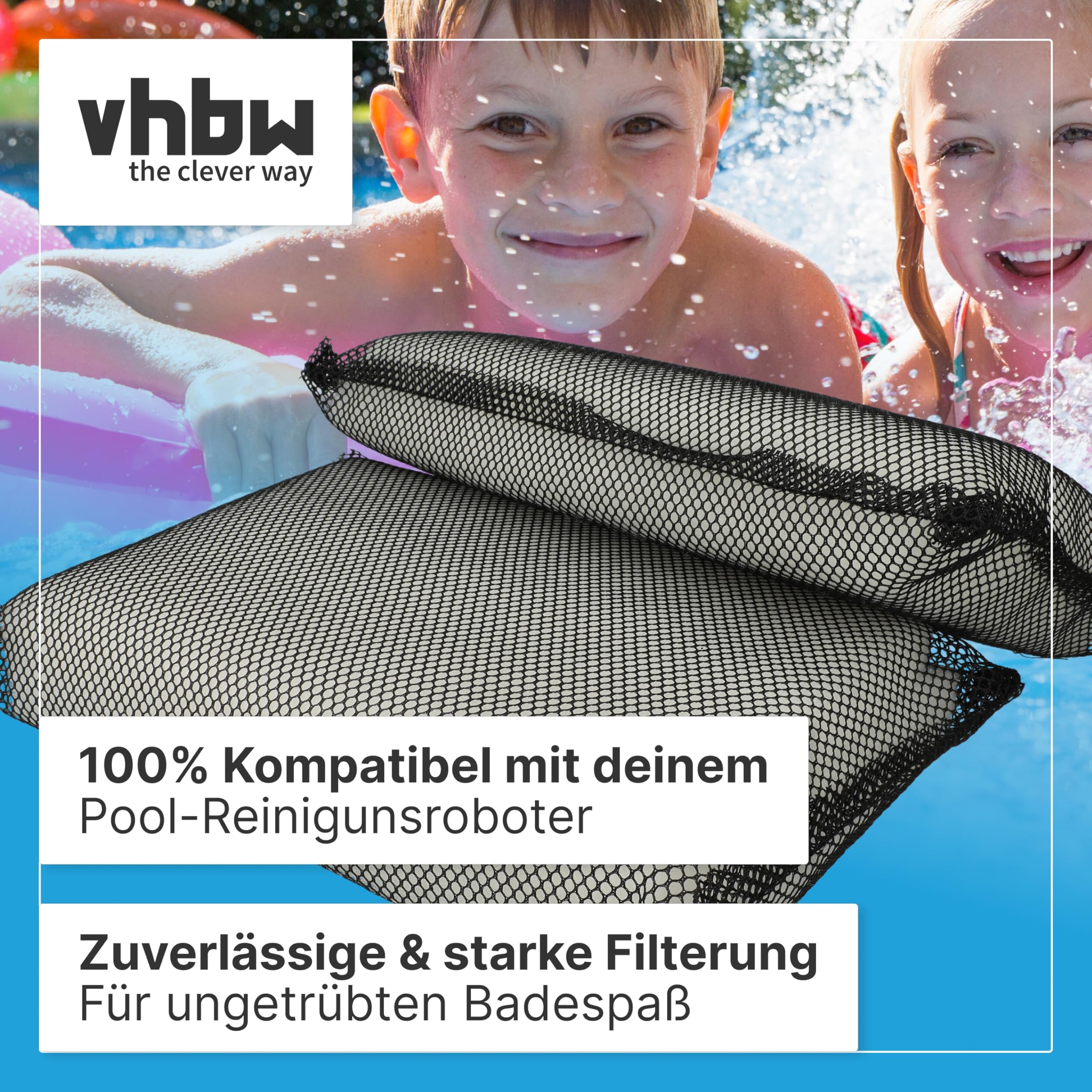vhbw 20x Filtro Compatibile con Evolution Power 4 aspiratore Piscina - Filtro fine, 25 x 16 x 4 cm