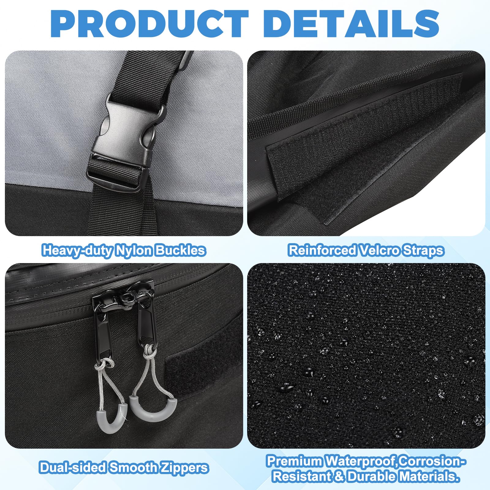 Sac de toit de voiture 566L - Sac de toit étanche et souple - Pliable - Fournisseur de bagages