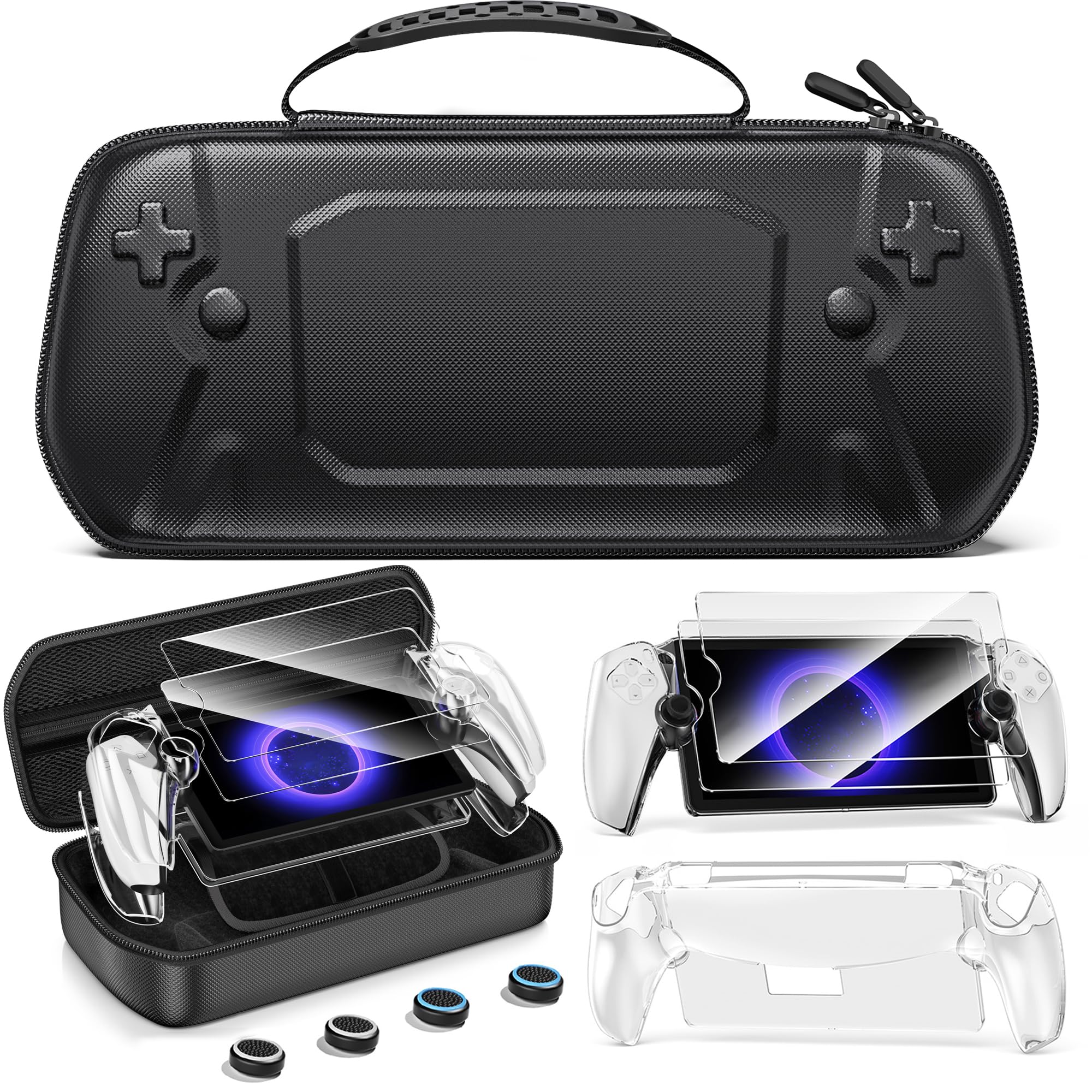 Hard Carrying Shell Case for PlayStation Portal Remote Player Organizer Protective Travel Bag Cases for Playstation 5 with