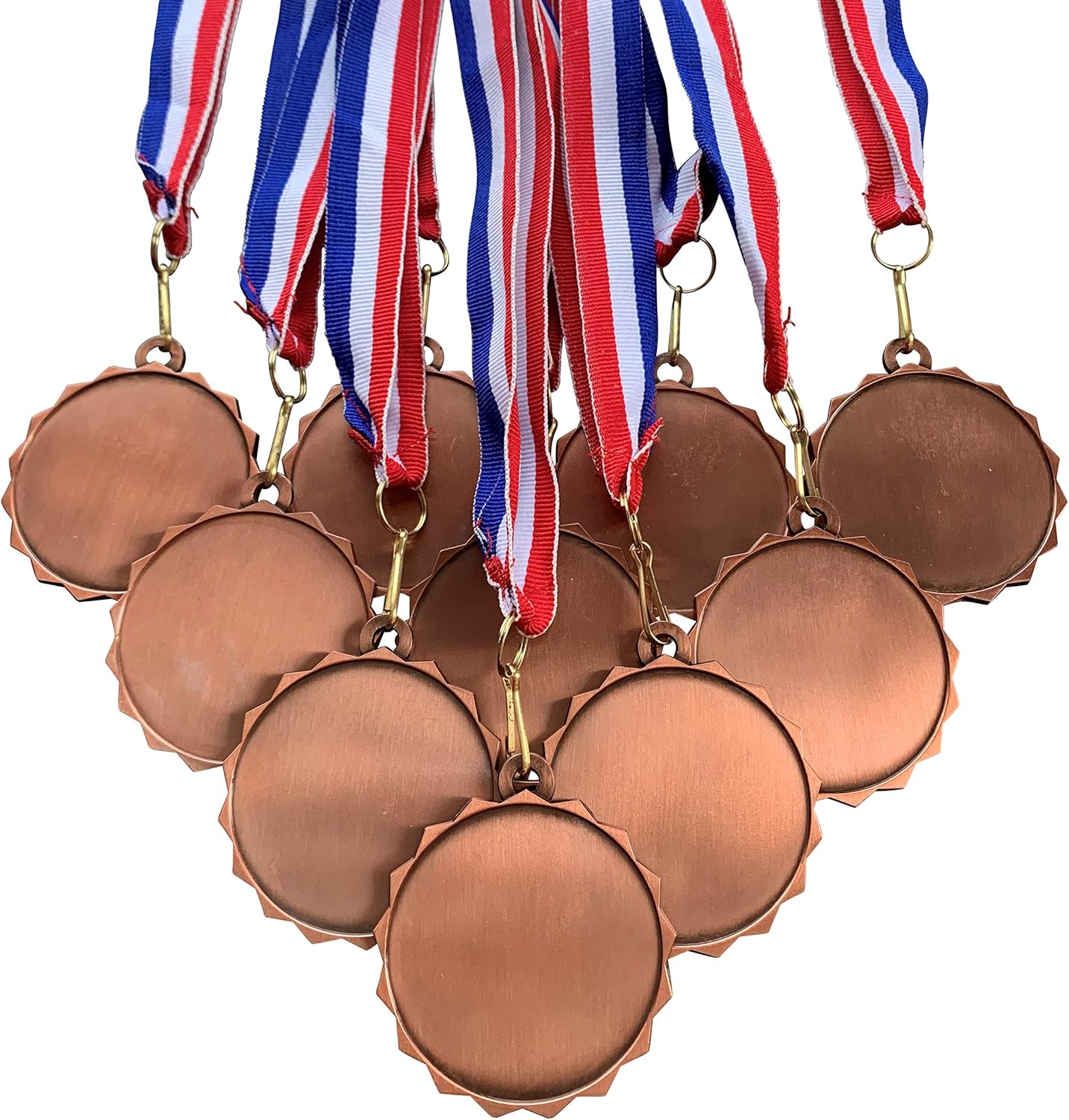 Express Medals Various 10 Pack Styles of Blank Award Medals with Neck Ribbons Trophy Award Prize Gift