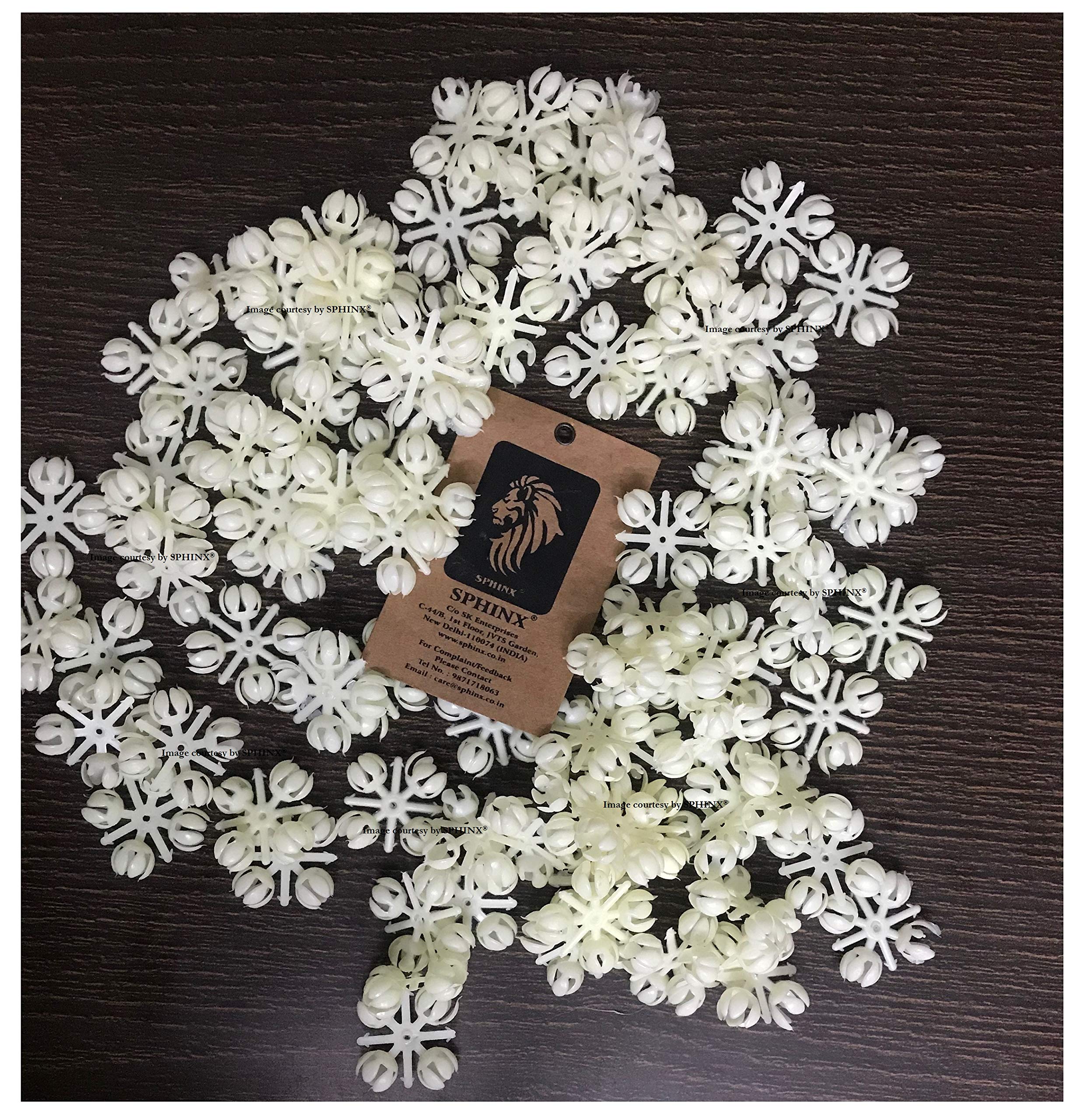 SPHINX Artificial Jasmine Buds Beads for Making Garlands/D-I-Y Crafts (Off White/creamish) - (800 Grams)