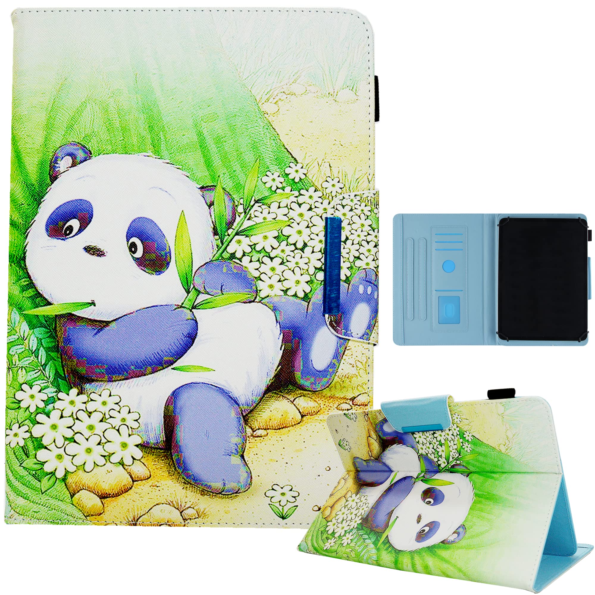 Chgdss Universal Case for 9.5-10.5 inch Tablet, for iPad 9.7/10.2/10.5 inch, Samsung Tab A 10.1/Tab E 9.6 and More 9.5-10.5 inch Tablets,for All 9.5-10.5 inch iPad Android Windows Tablet, Cute Panda