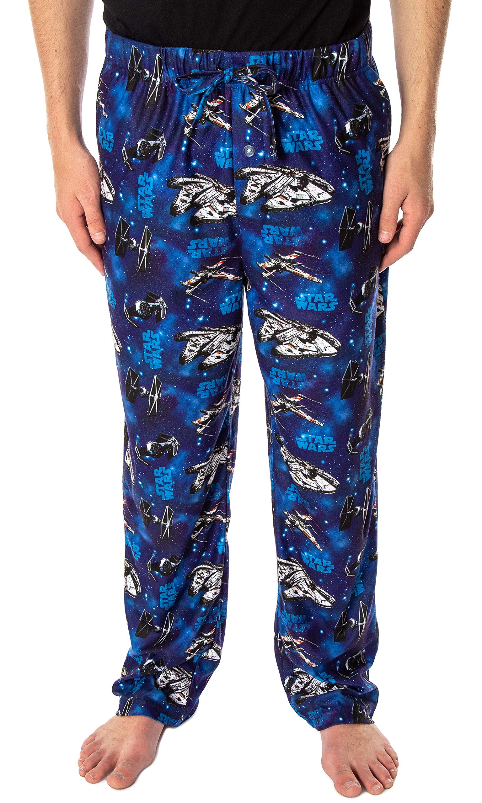 Star Wars Men's Millennium Falcon X-Wing Tie Fighter Allover Pattern Adult  Sleep Lounge Pajama Pants (X-Large) at Amazon Men's Clothing store