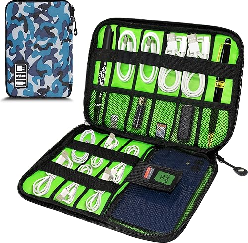 Miniatura 14 de Organizador Electrónico, Funda Organizadora de Cables de Viaje, Bolsas Organizadoras de Cables Portátiles, Estuche de Almacenamiento de Accesorios