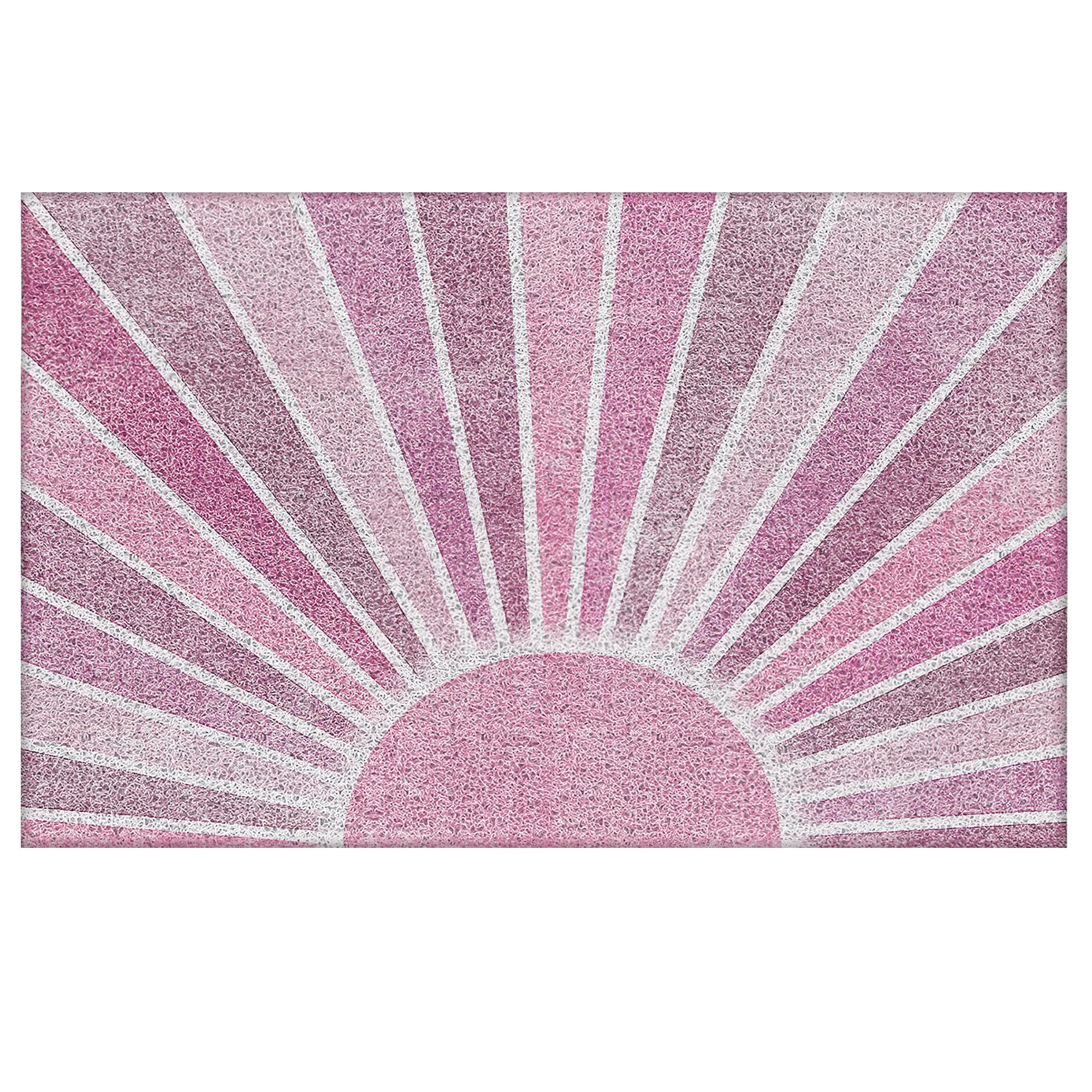 Supwhd Pink Boho Outdoor Door Mat Doormat, Pink Boho Welcome Door Mats Doormat Outdoor Indoor Entrance, Indoor Door Mats for Entryway, 17x30