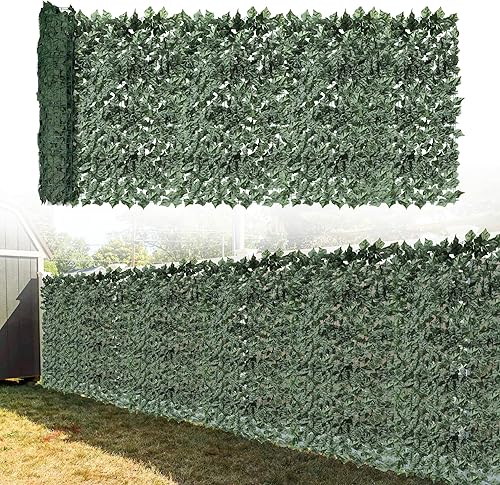 Decoración de pared para valla de hiedra artificial expandible, valla de hojas de hiedra oscura, valla de seto para decoración del hogar, patio