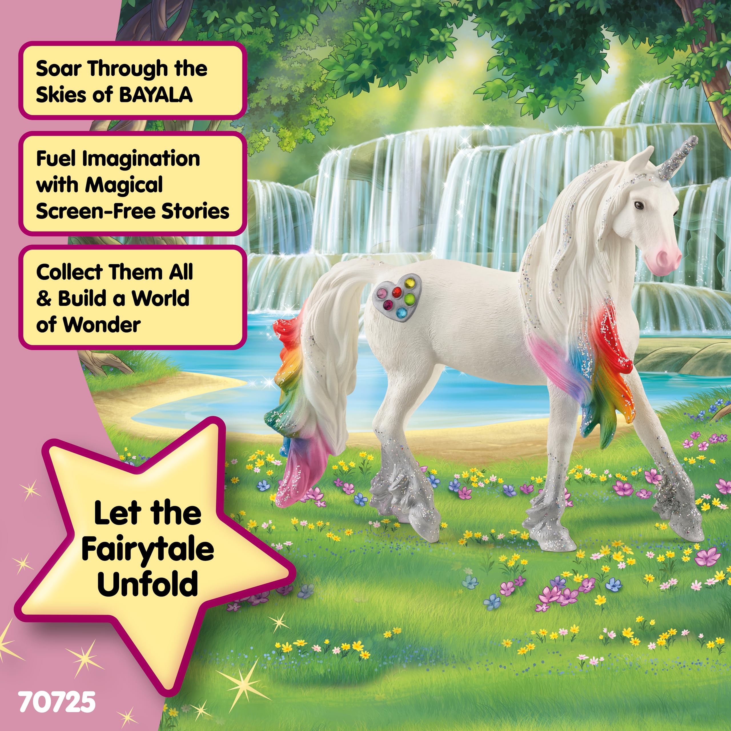 70742 Licorne rainbow cake bayal - Figurine pour enfant - Achat & prix