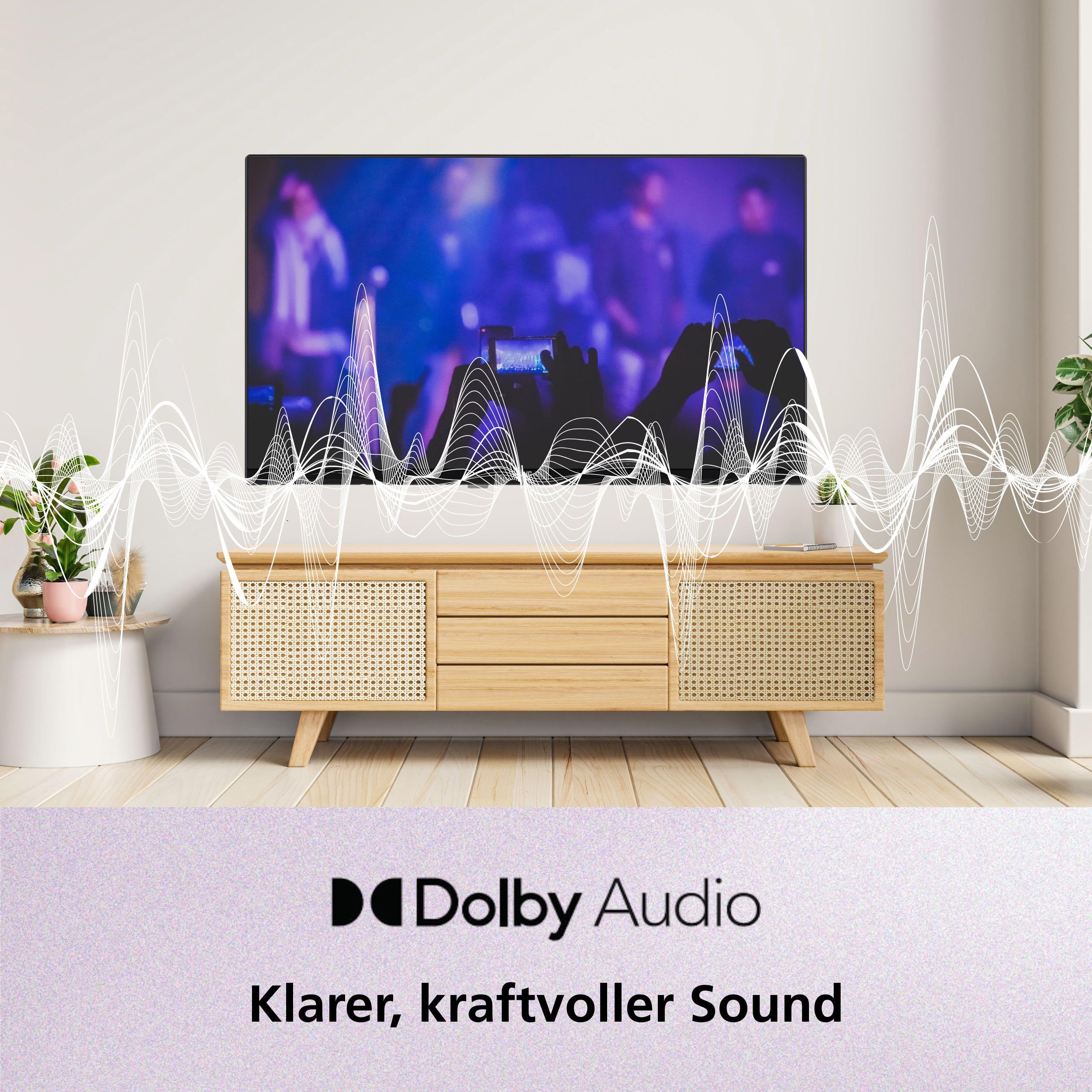 JVC LT-24VAHM355 Fernseher 24 Zoll Android TV HD-Ready Camping Smart TV | HDR | 12 Volt Anschluss | 3x HDMI | 2x USB | Bluetooth | Dolby Audio | Triple-Tuner DVB-C/-S2/-T2 | Modelljahr 2026
