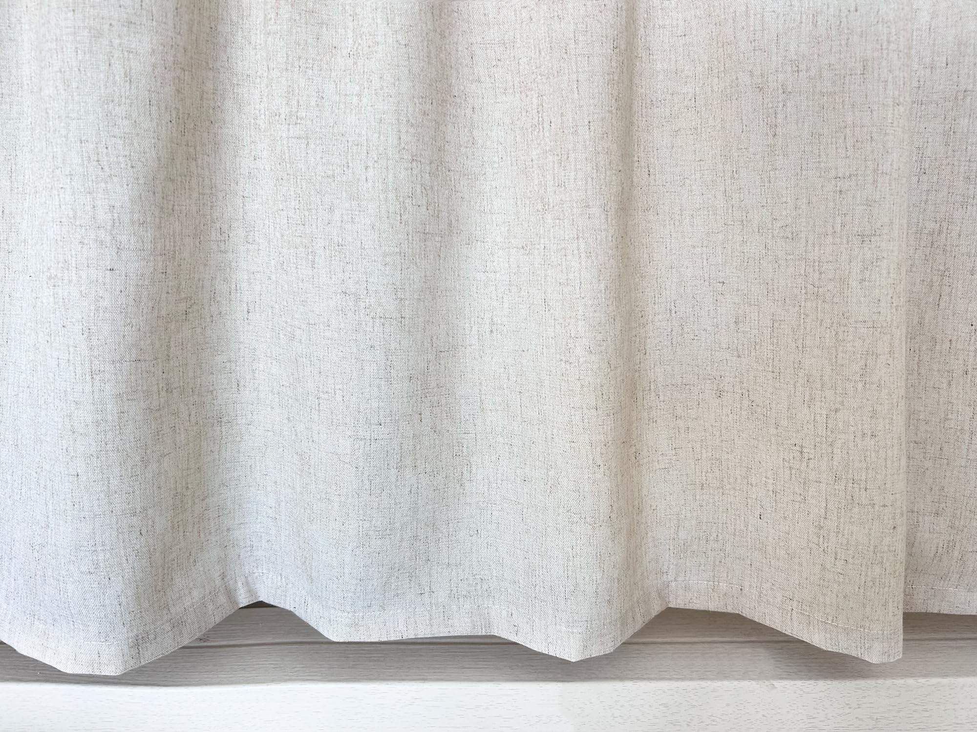 Tenda da cucina opaca, corta, con asta, in stile bistrot, con effetto lino, tenda moderna per cucina, tinta unita, larghezza 100 cm x altezza 60 cm, 1 pezzo