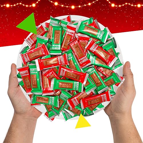 Miniatura 5 de HERSHEY'S - Barras de caramelo de chocolate con leche de Papá Noel, tamaño aperitivo (bolsa de 2 libras, aproximadamente 70 unidades)