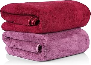 Microfiber Large Bath Towel | Quick Dry Super Absorbent - Bath Towel for Men and Women | Towel for Bath, Travel, Gym, Beach, Pool, and Yoga (70 X 140 CMs) (red/red Wine)