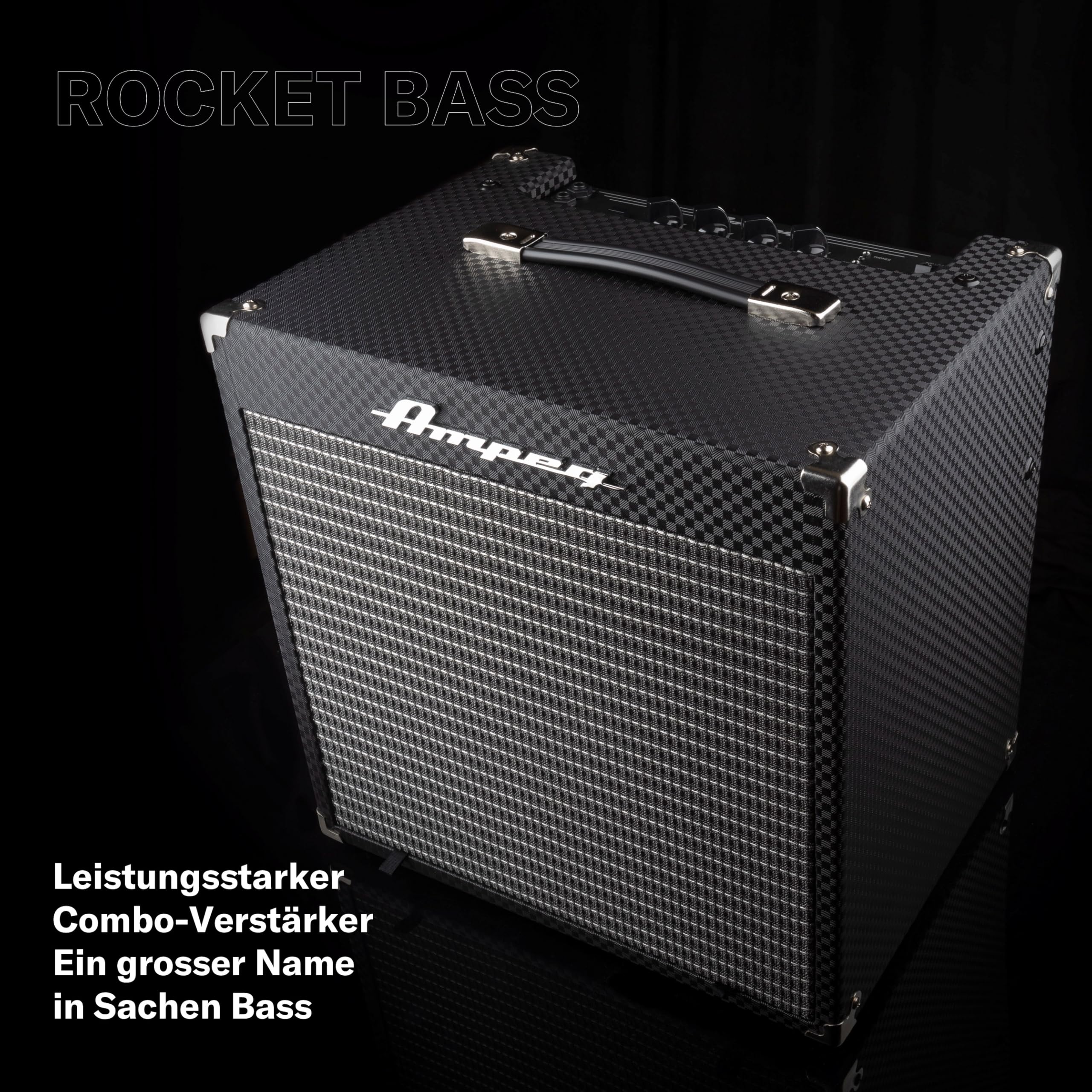AMPEG RB-108 Basscombo – 30W Übungsverstärker mit AMPEG Legacy Preamp, SGT Overdrive, 3-Band-EQ, AUX-Eingang, Kopfhörerausgang und 1x8 Speaker – Schwarz
