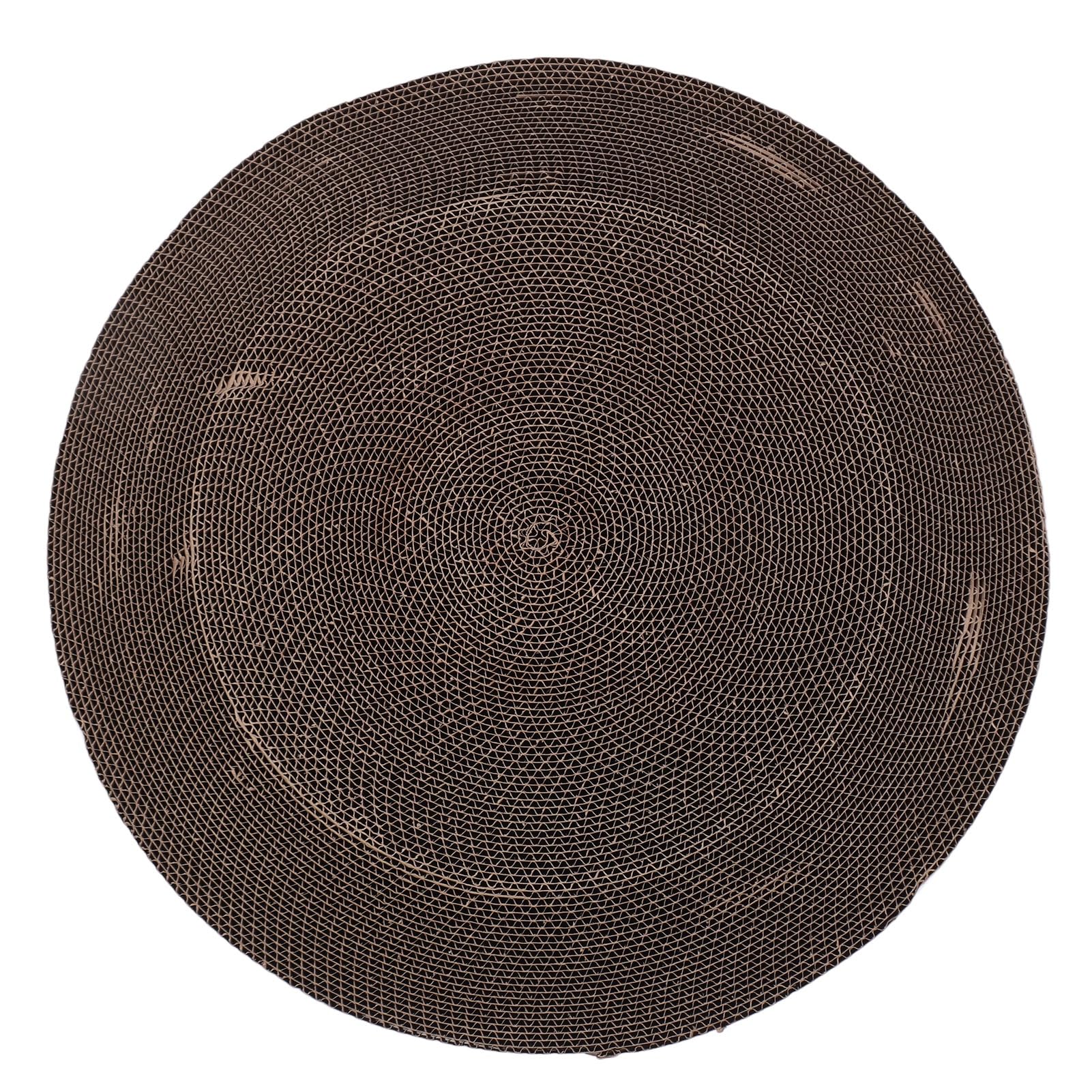 FILFEEL Letto Tiragraffi per Gatti con Salotto Integrato, Tappetino Tiragraffi in Cartone Ondulato, Ciotola Rotonda da 44,5 Cm per Uso Interno (Rotondo 44,5 cm)