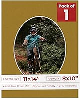 Vista 65 de Tapete de 11 x 14 pulgadas, corte biselado para fotos de 8 x 10 pulgadas, diseño de ante beige precortado, apertura de tablero ovalado, sin ácidos