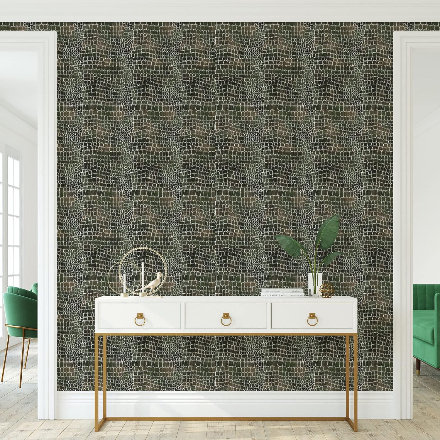 Large Crocodile Skin Wall Stencil SKU #3448 by Designer Stencils