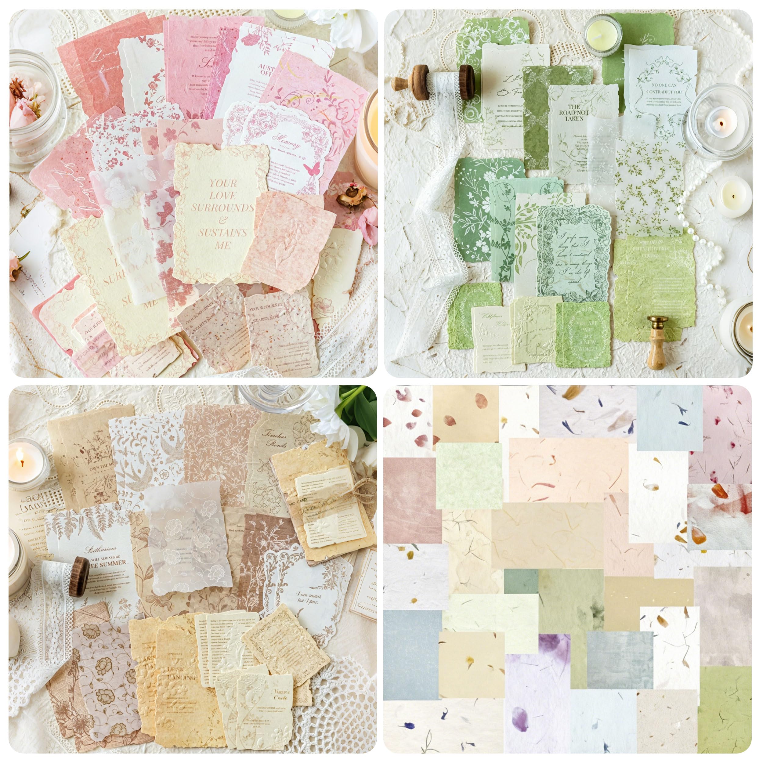 PYSEOSISE Pack of 150 Scrapbook Paper, Vintage Scrapbooking Paper Decoration, Multicoloured Scrapbook Accessories, Journaling Accessories, Decorative Paper for Photo Album, Notebook, Diary