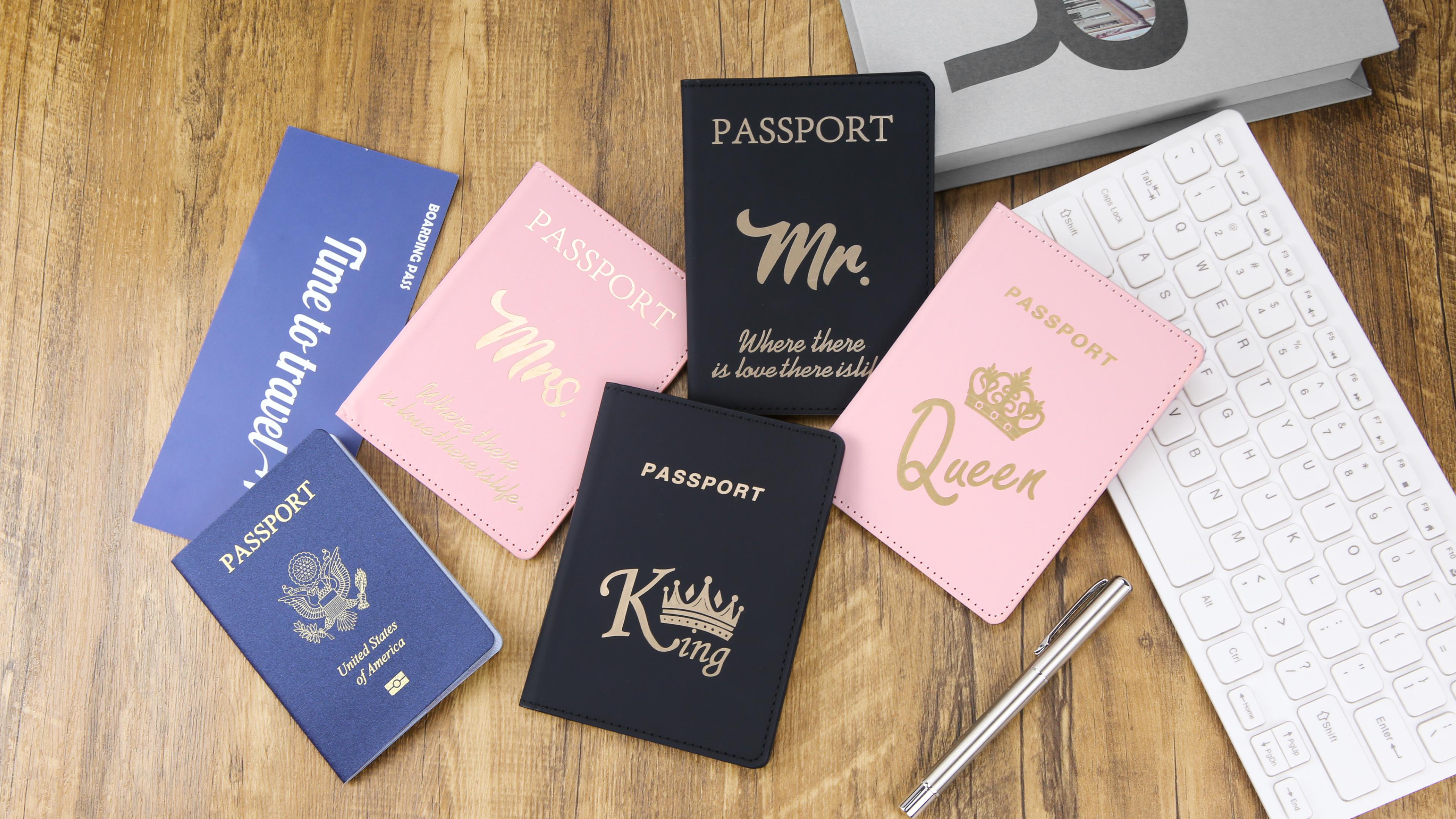ILIYAH Protège Passeport Voyage Multifonctionnel Bleu - Pochette Protection Cuir PU Avec Fentes Cartes Et Organisateur Documents