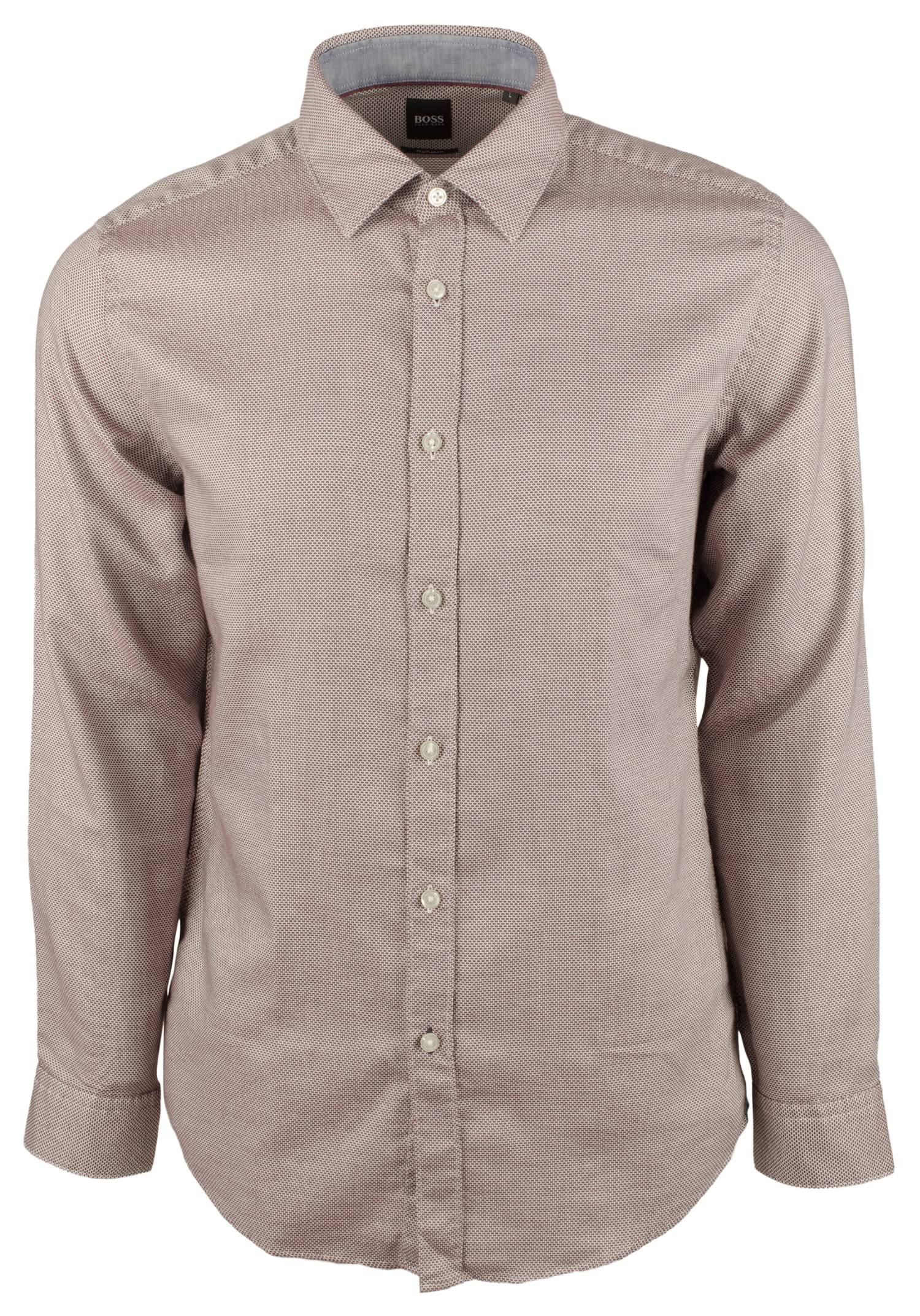 hugo bossMen's Lukas Regular Fit Long Sleeves Shirt-DR-Large Dark Red