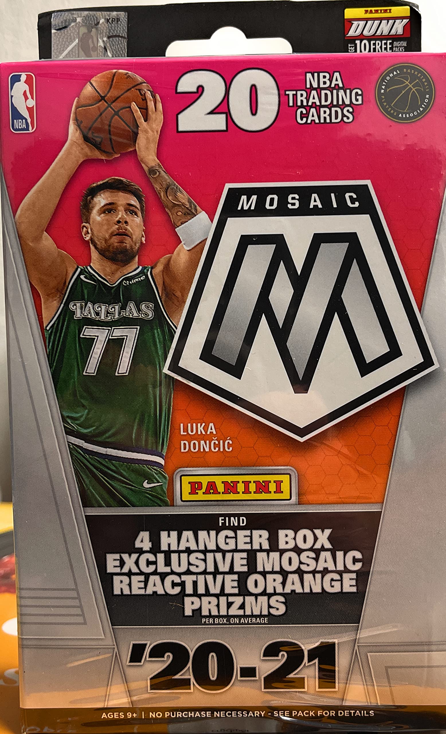 2021 Panini Mosaic Basketball Cards - Hanger Box with 4 Exclusive Mosaic Reactive Orange Prizms (20 Cards Per Box) Look for Autographs, Rookies, Variations and More!