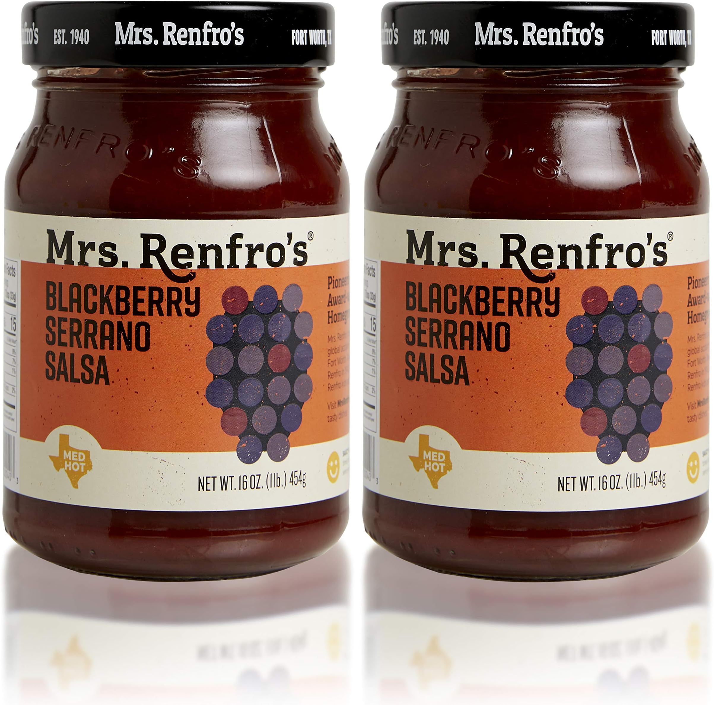 Mrs. Renfro’s Blackberry Serrano Salsa – Gluten Free (16-oz. jars, 2-pack)