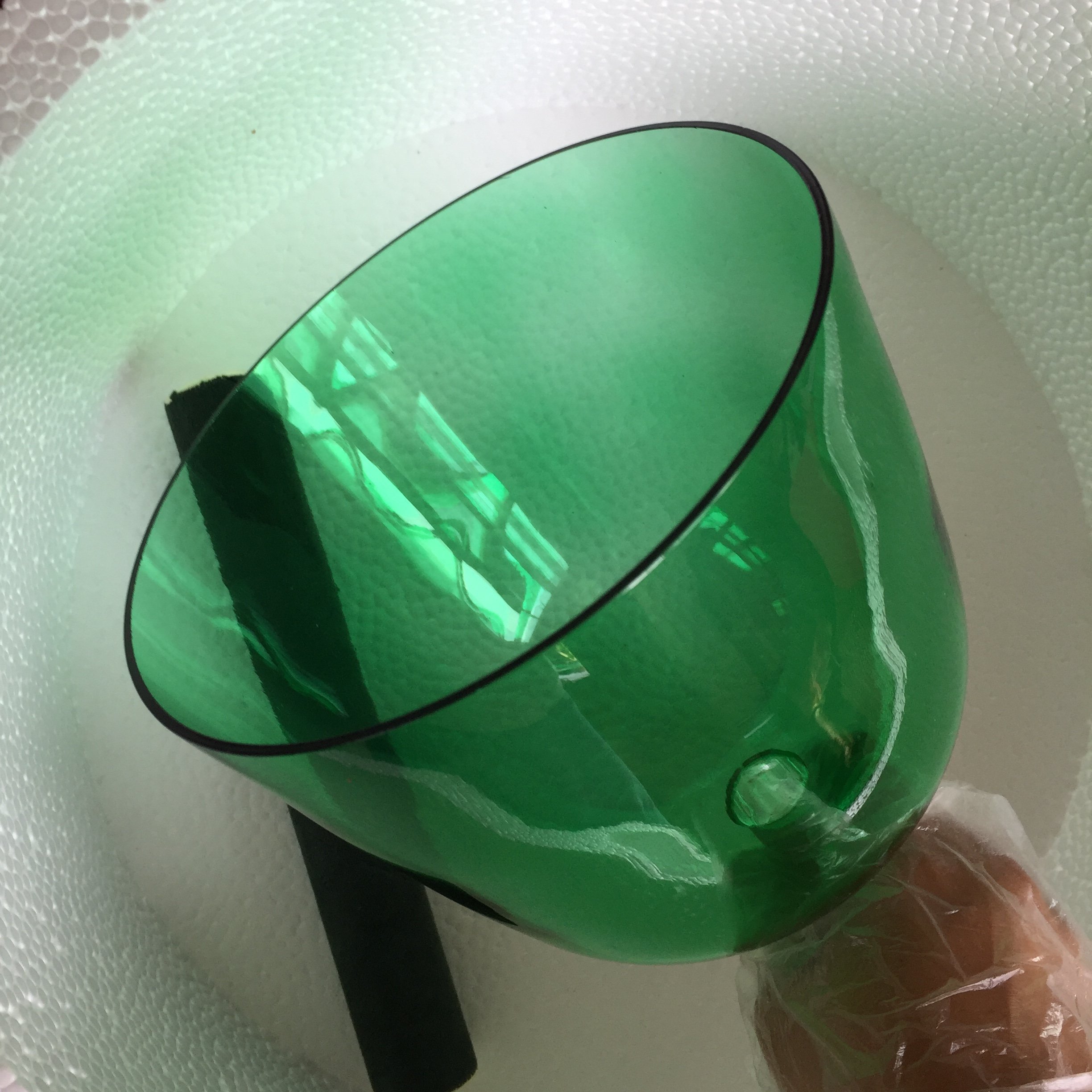 Bol chantant en cristal vert clair de 14,6 cm 4ème octave 14,6 cm, 1 pièce en parfait standard 432 Hz chakra du cœur parfait pour la guérison par le son, le yoga, la méditation
