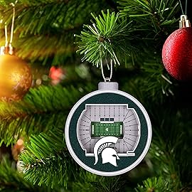 YouTheFan NCAA Michigan State Spartans FB 3D StadiumView Ornament - Spartan Stadium