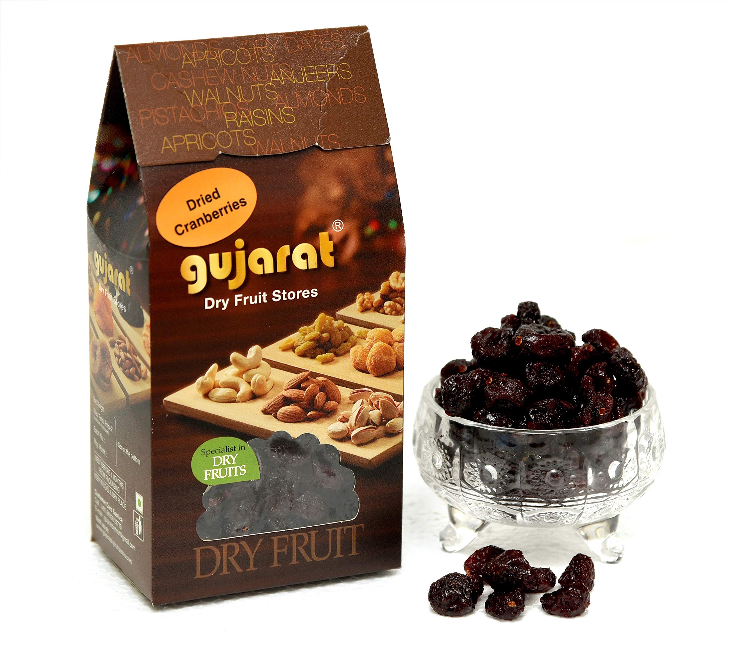 GUJARAT DRY FRUIT STORE GDS Premium Dried Cranberry,250 Grams